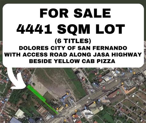 Lot For Sale in Dolores , San Fernando .